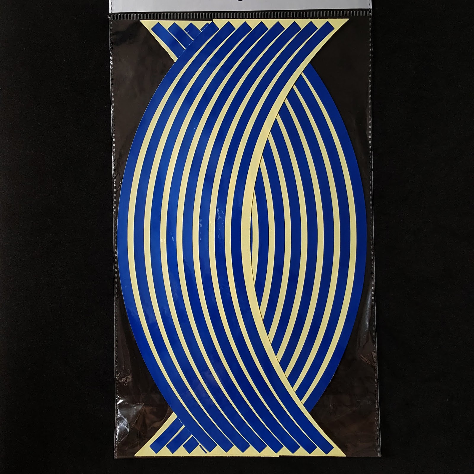 Bộ decan dán phản quang vành xe (màu xanh lam)