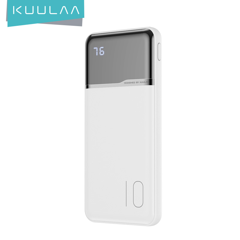 KUULAA 10000mAh LED hiển thị kỹ thuật số Ngân hàng điện PD 18W 3A 2 đầu vào / 3 đầu ra QC3.0 Sạc nhanh Pin ngoài cho điện thoại di động Huawei Samsung