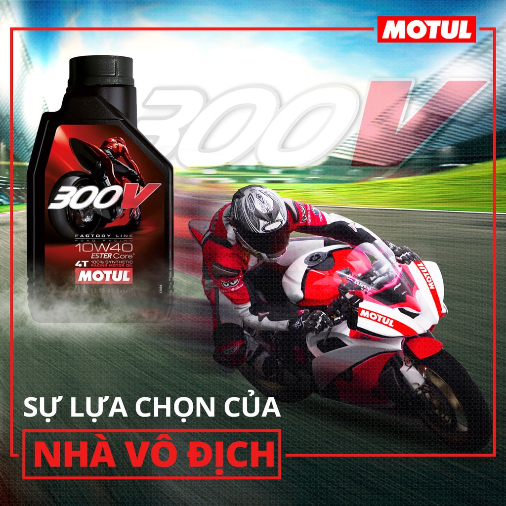 Nhớt Motul 300v 10w40 nhập khẩu