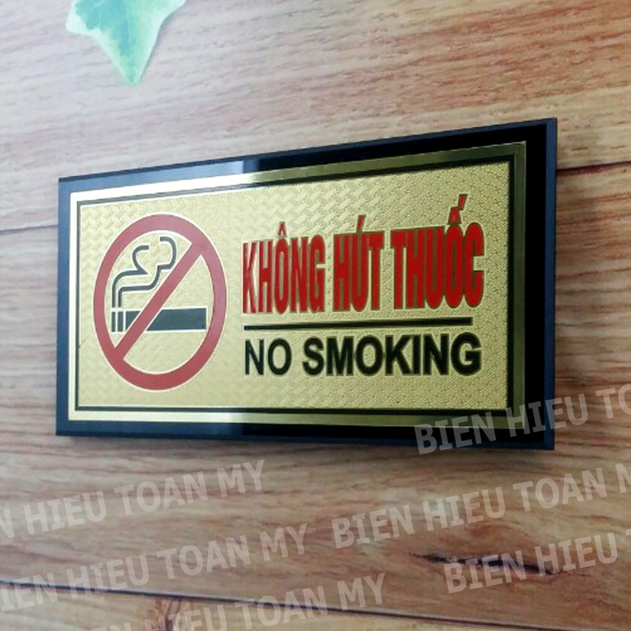 Biển KHÔNG HÚT THUỐC bằng đồng