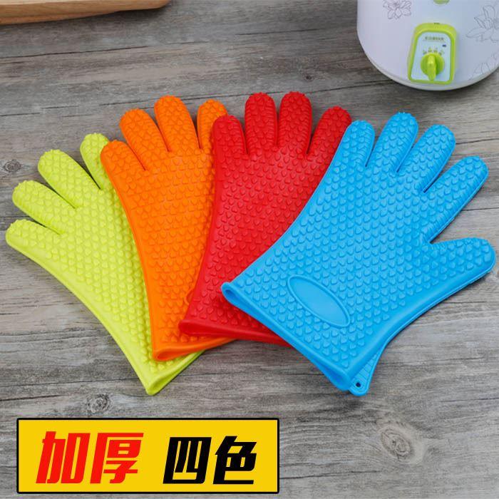 Dày Silicone Lò Vi Sóng, Cách Nhiệt, Găng Tay Chịu Nhiệt Cao Lò Nướng Chống Nóng Vỏ Bảo Vệ 5 Ngón Chống Nóng Găng Tay Nhà Bếp Nhà Cung Cấp