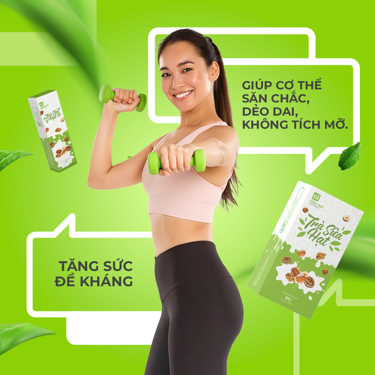 HỘP TRÀ SỮA HẠT 5 gói/hộp 125g