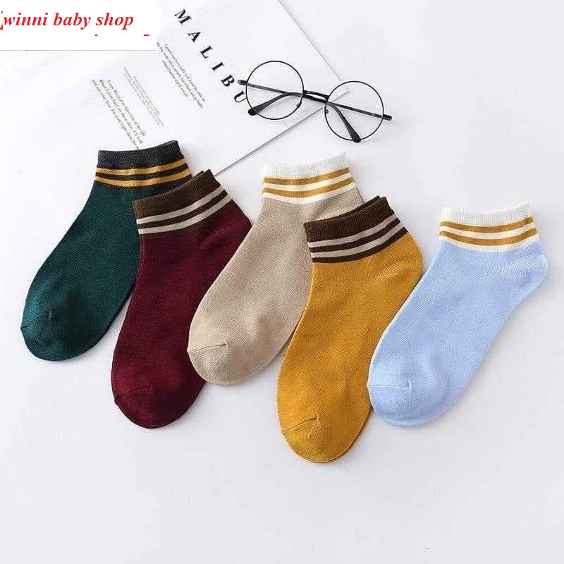 ComBo 5 đôi vớ cotton nữ cao cấp( vớ co giãn và thắm mồ hôi cực tốt)