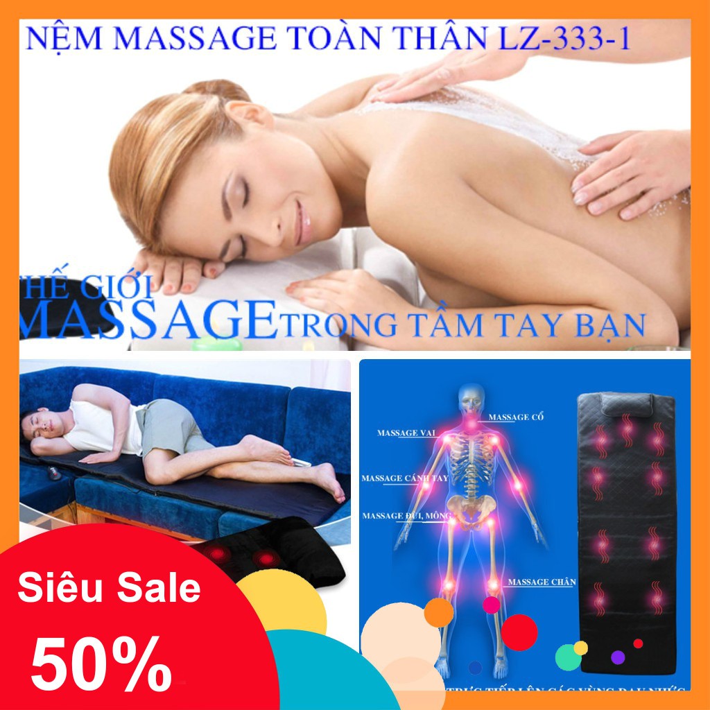 [HCM](GIÁ SỐC)Mua nệm massage tại TPHCMnệm massage toàn thân loại nào tốtDải Đệm Nằm Massage 9 điểm cao cấp chất lượng thư gian khi nằm thoải mái tốt lưu thông khi huyệt toàn thân.