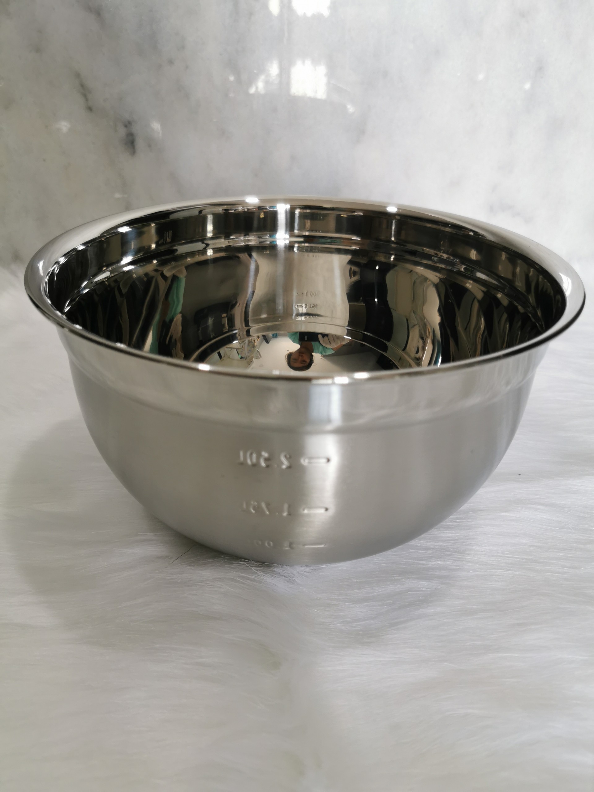 Thố inox đánh trứng /trộn bột 304 có vạch đo lường