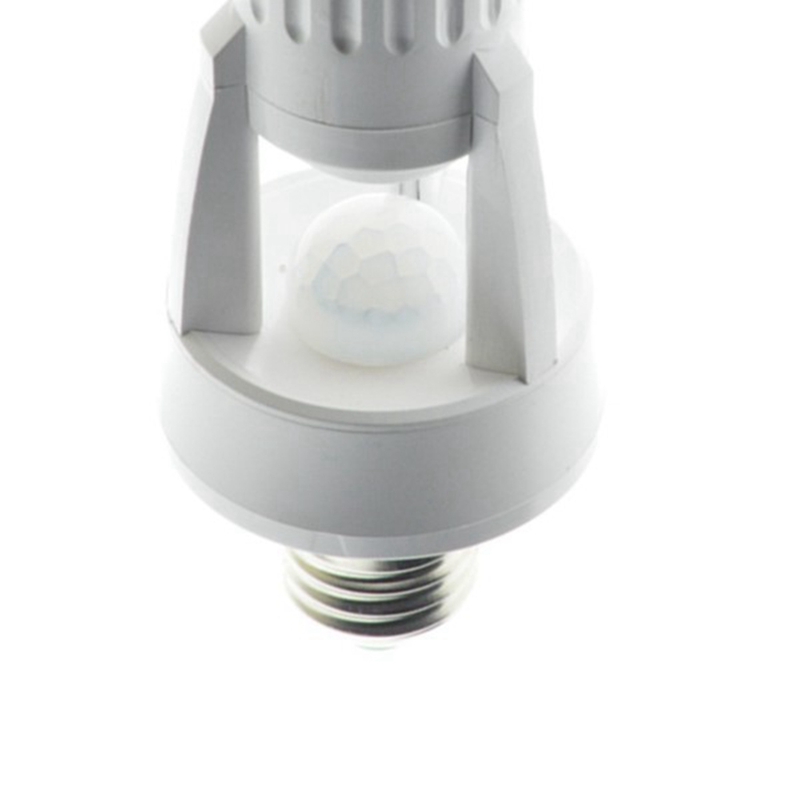 E27 LED 220V Screw Light Bulb Holder LED PIR Infrared Motion Sensor Lamp with Switch Socket Identify E27 Motion Sensor