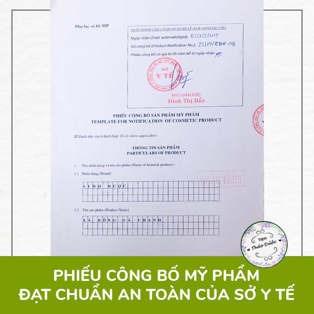 Xà Bông Sinh Dược Sả Chanh (100gr) - Mùi Thơm Nhất