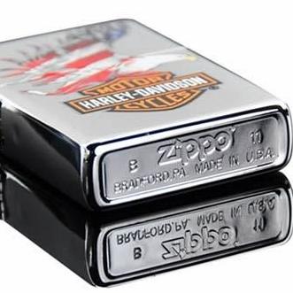 Zippo 28082 - Zippo Harley Davidson Eagle Wings Polish Chrome