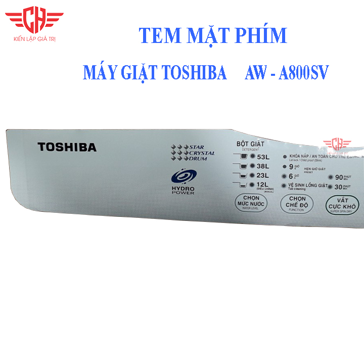 Tem phím máy giặt Toshiba A800