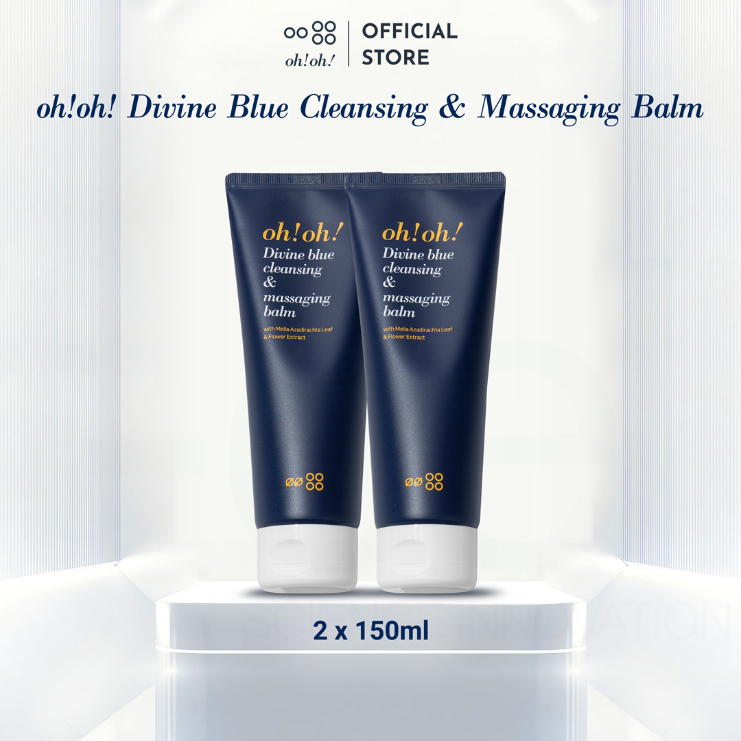 Bộ đôi Sáp Tẩy Trang oh!oh! Divine Blue Cleansing & Massaging Balm (2x150ml)