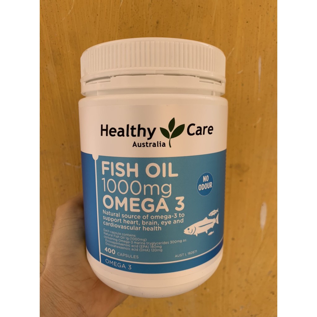 Dầu cá tự nhiên Omega 3 Fish Oil 1000mg, lọ 400 viên