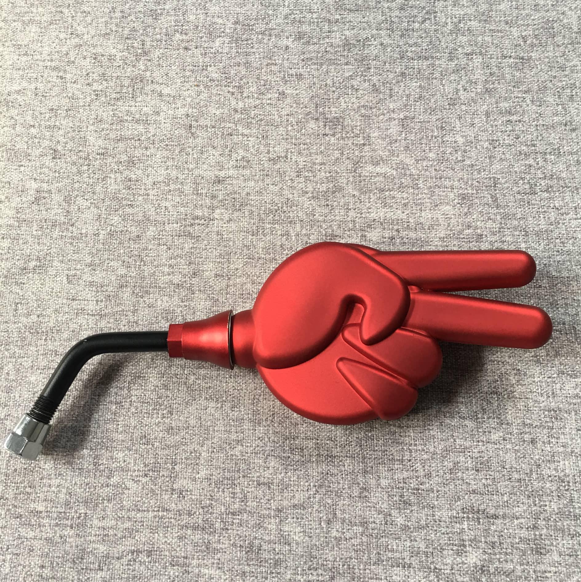 Cặp GƯƠNG CHIẾU HẬU NGÓN TAY HELLO ( CHÂN 10LY )(MÀU ĐỎ)