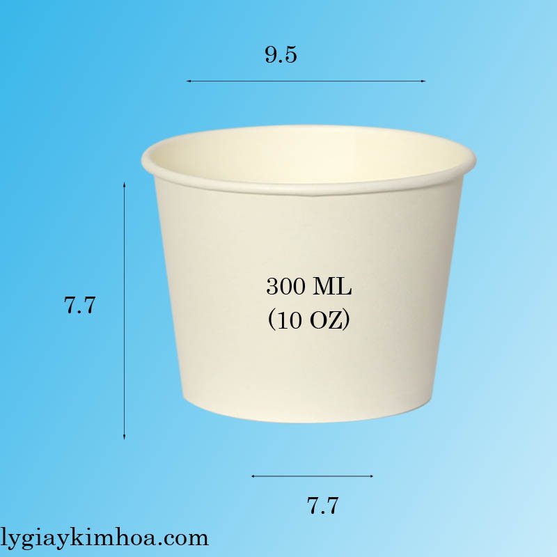 [HCM]50 Ly Kem Giấy 10oz 300ML 1PE