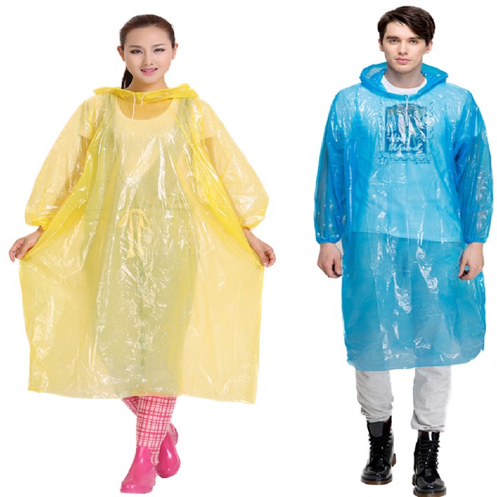 Combo 10 Áo mưa trùm đâu tiện lợi mặc một lần