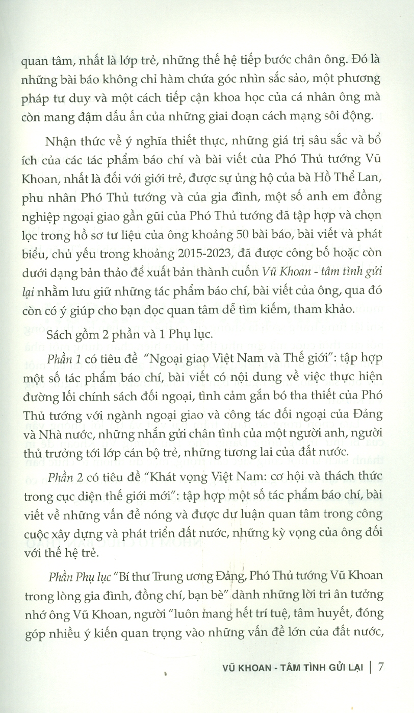 Vũ Khoan - Tâm Tình Gửi Lại