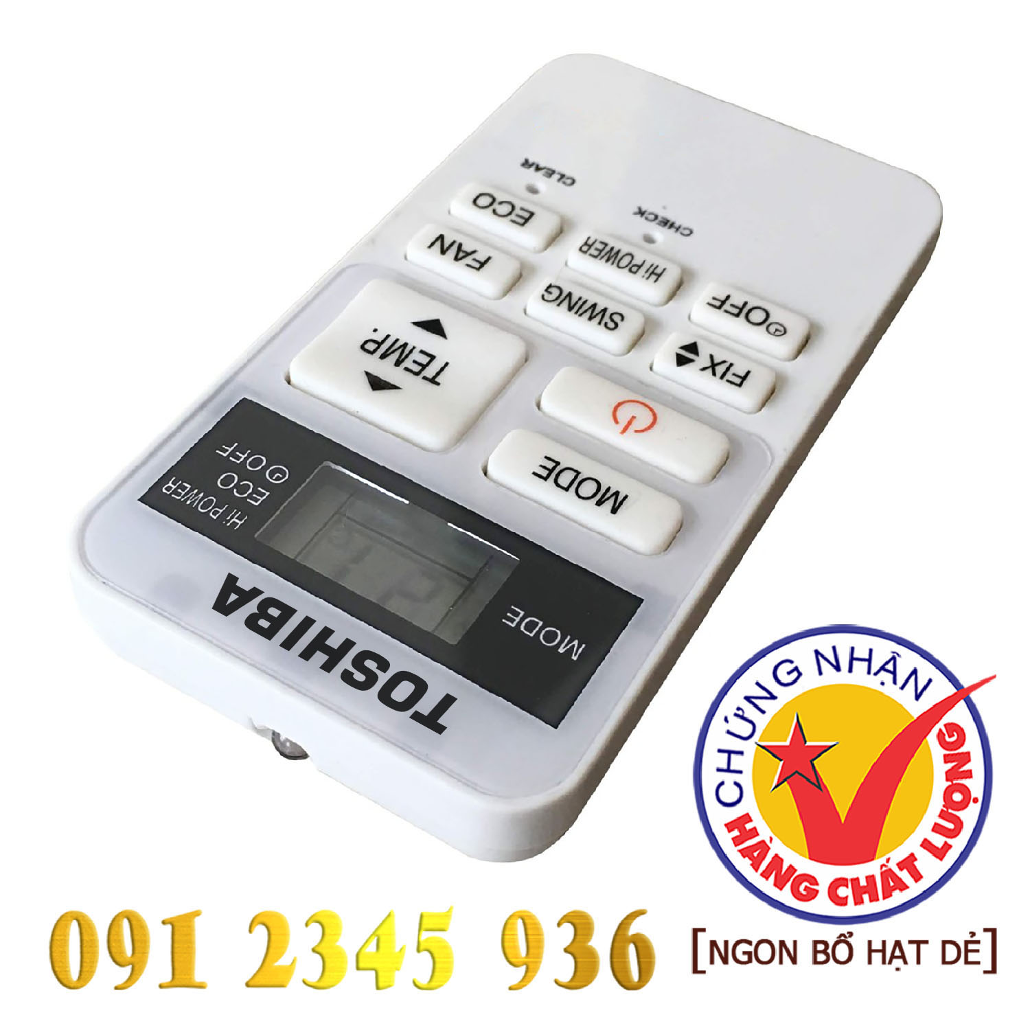 Điều khiển TOSHIBA [HÀNG ĐẸP] cho điều hòa. (Mẫu số 1)