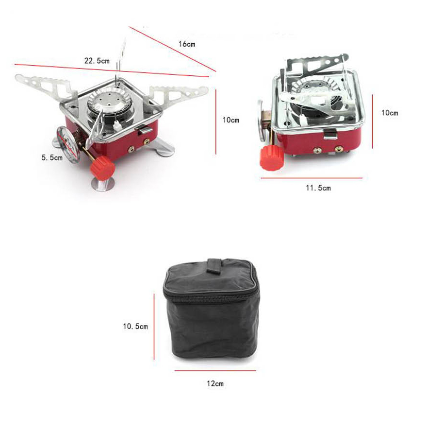 Bếp ga du lịch dã ngoại mini xếp gọn chỉ nhỏ gọn bằng lòng bàn tay có túi đựng có thể bỏ vào ba lô đi phượt khắp nơi