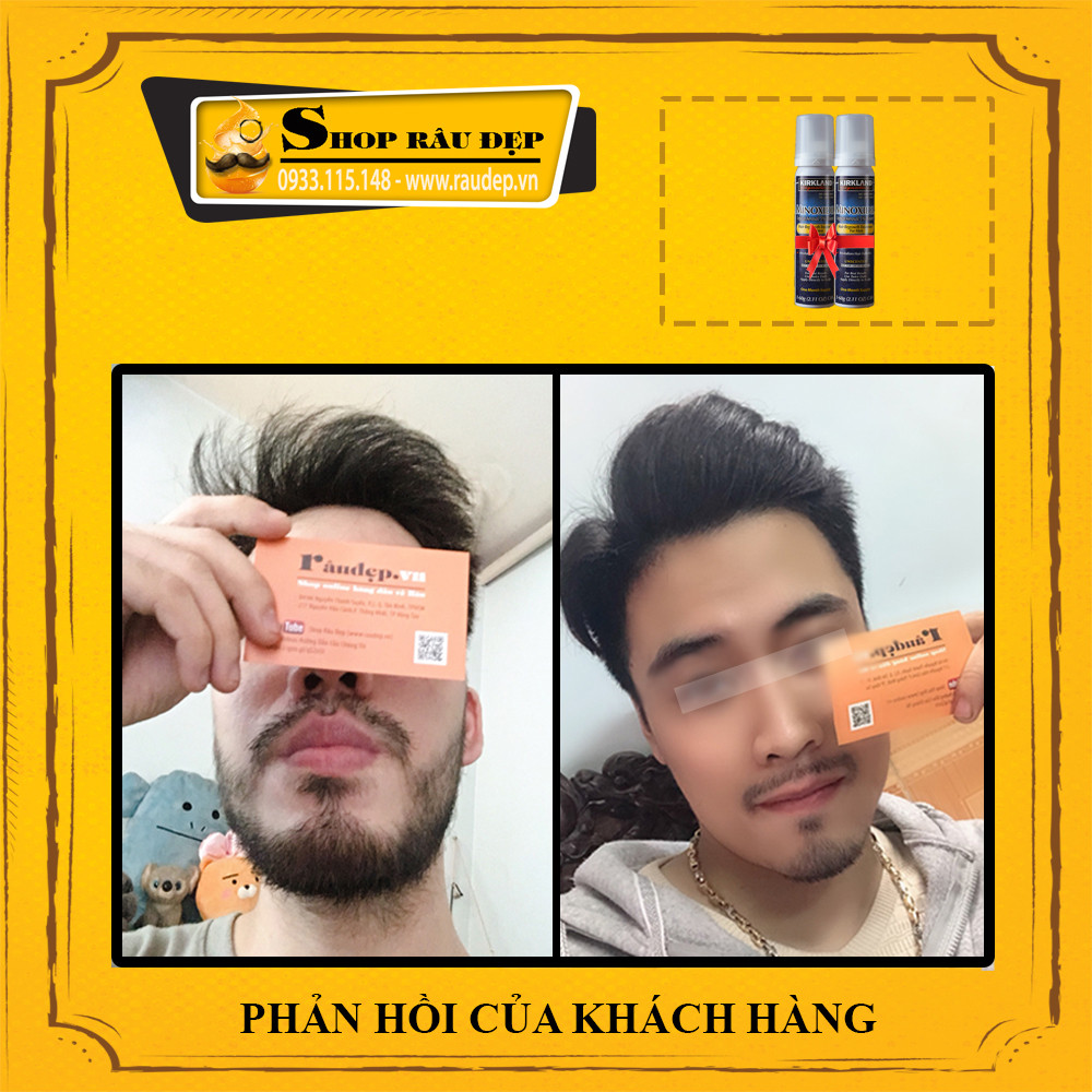 Minoxidil 5% Dạng Bọt Mọc Râu Tóc Kirkland Mỹ Combo 2 Lọ