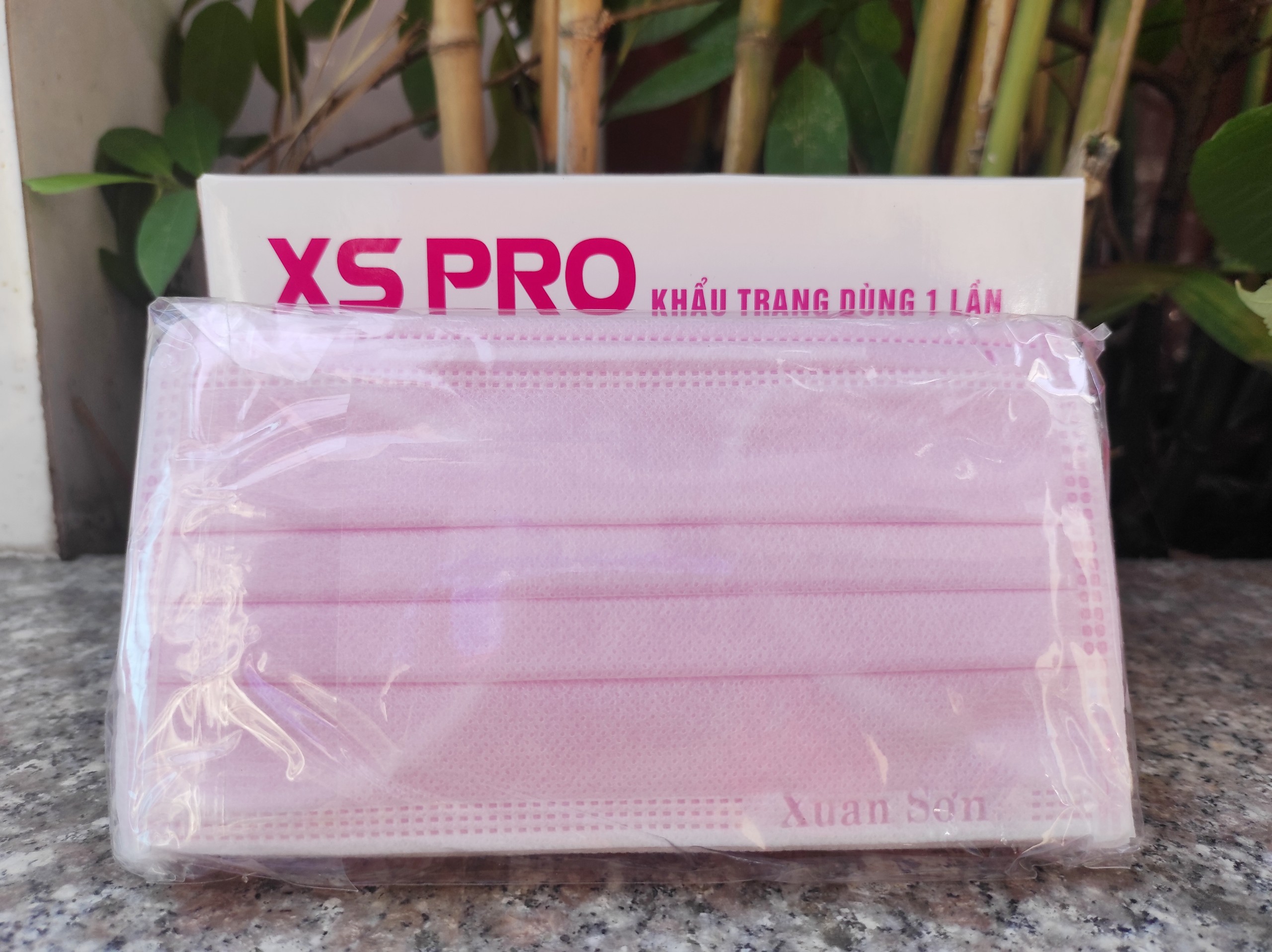 Hộp 50 Khẩu Trang Y Tế Màu Hồng XS PRO 4 Lớp