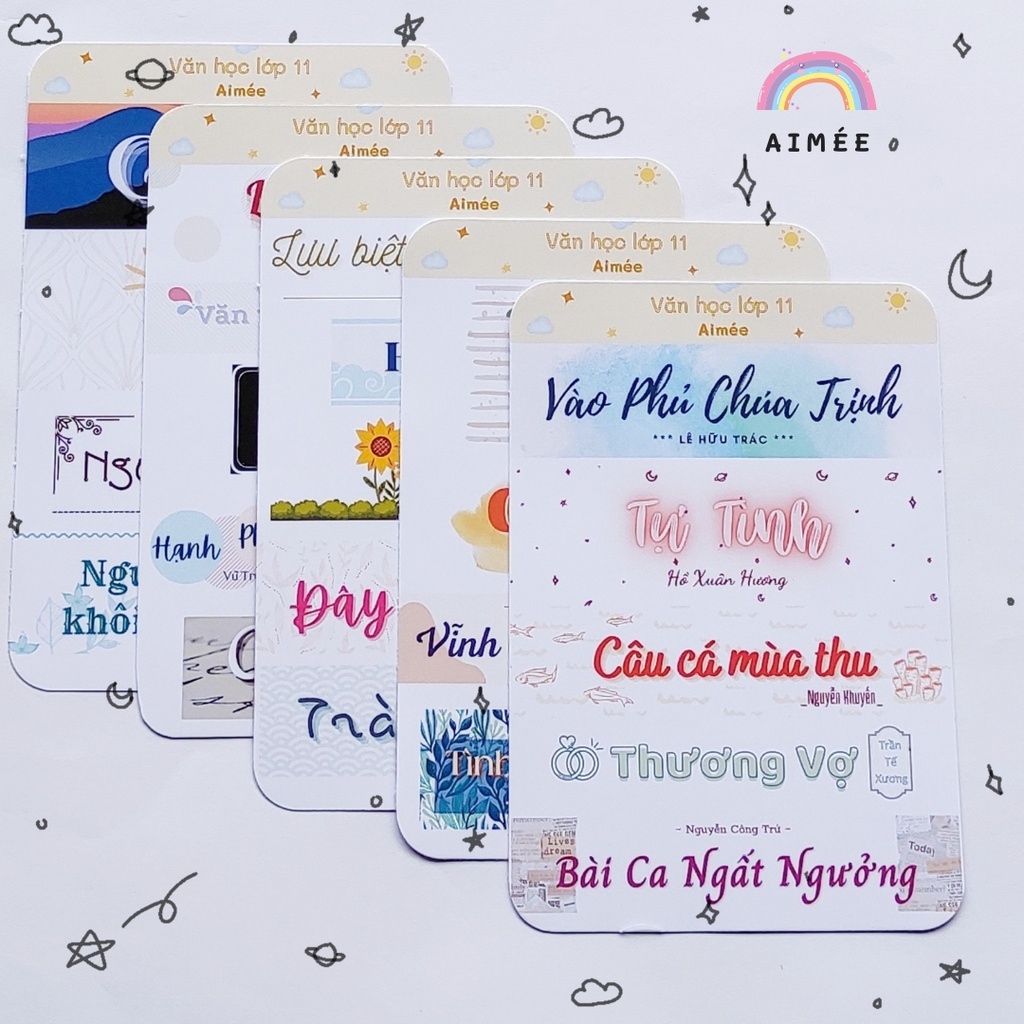 ☍✺ Sticker ngữ văn 11 tiêu đề văn học 11 ÉE