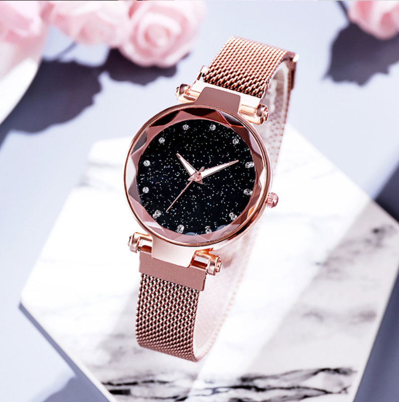 GEDI 3686 Đồng hồ thời trang mặt pha lê đính đá lấp lánh dành cho nữ thiết kế thanh lịch chất liệu không thấm nước