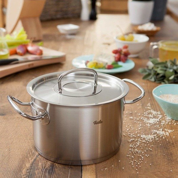 [Trả góp 0%] (Hàng Đức) Bộ nồi FISSLER ORIGINAL PROFI (nắp vung thép đáy 5 lớp)
