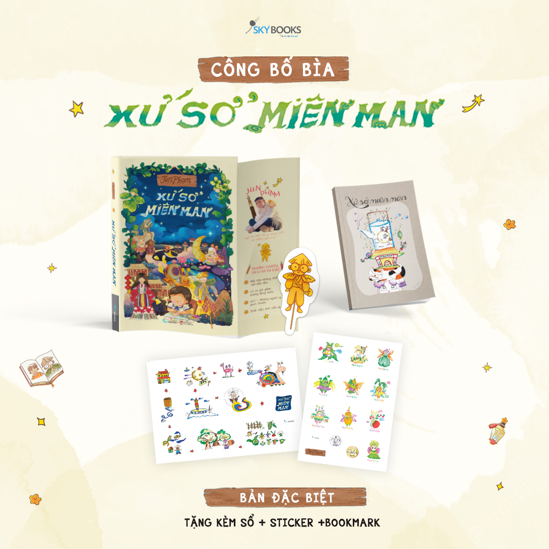Sách màu - Xứ sở miên man - Jun Phạm (TẶNG BOOKMARK XINH XINH)