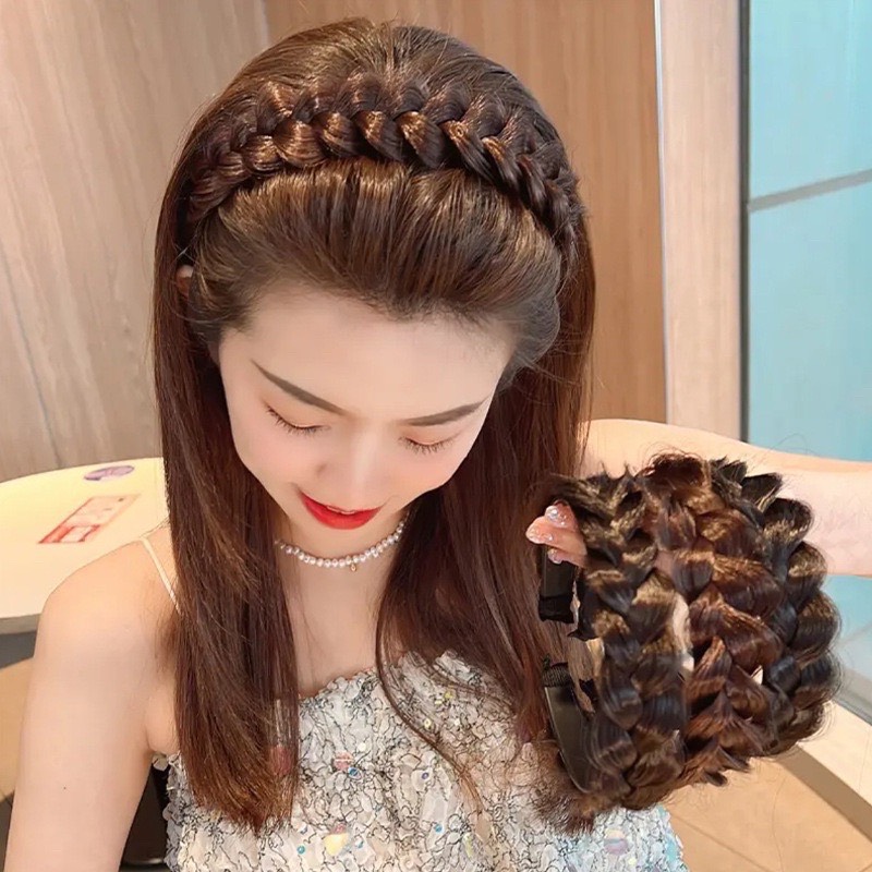 Bờm tết tóc rối Bờm Tóc Giả Thắt Bím