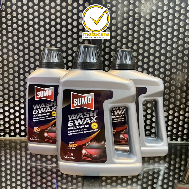 Nước rửa xe sumo wash & wax 1l bảo vệ màu sơn giữ xe luôn mới