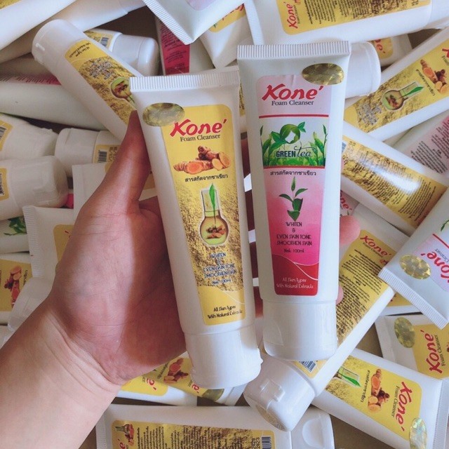 Sữa rửa mặt Kone Thái Lan sáng da giảm mụn- Chiết xuất tà xanh và nghệ tươi kháng khuẩn làm mờ thâm mụn