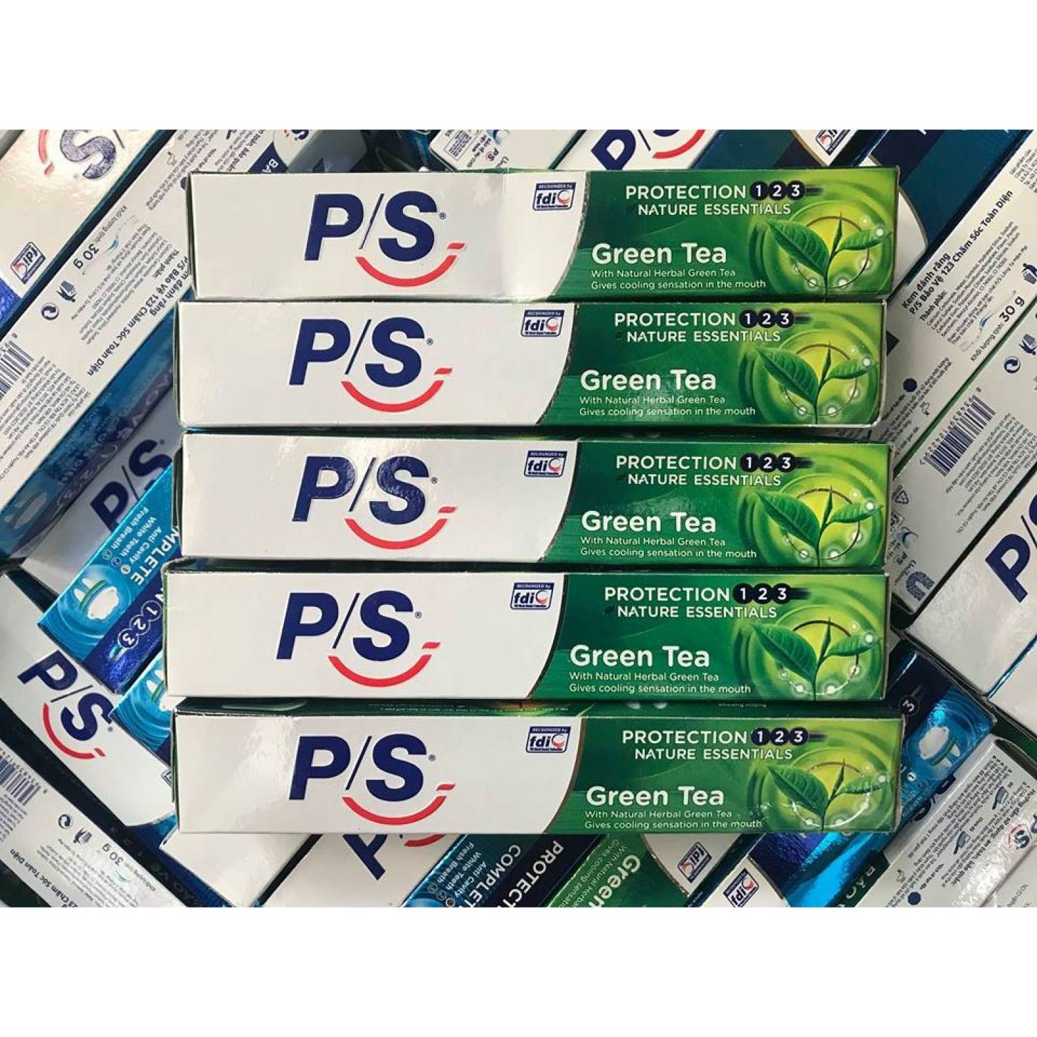 Combo 5 tuýp kem đánh răng P.S trà xanh 30g