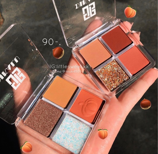 Bảng Phấn Mắt 4 Ô DIkalu Pumpkin