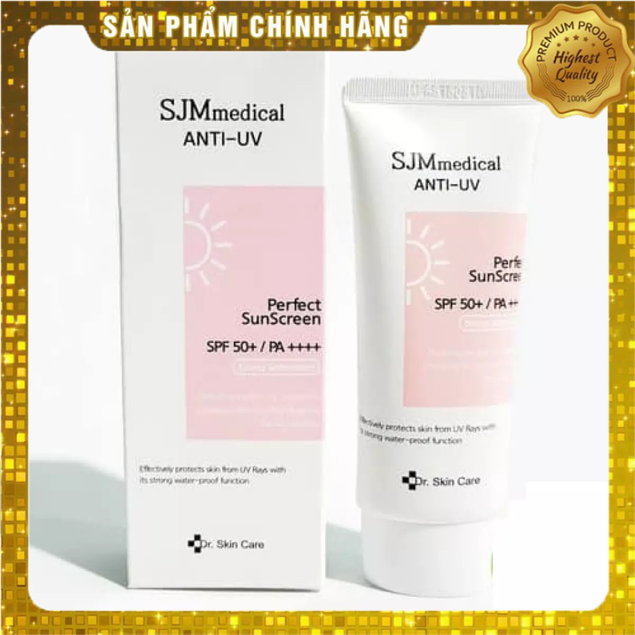 Kem Chống Nắng SJM Medical Anti UV Perfect SunScreen SPF50+ 60g Chống Nước , Nâng Tone , Kiểm Soát Nhờn Hiệu Quả