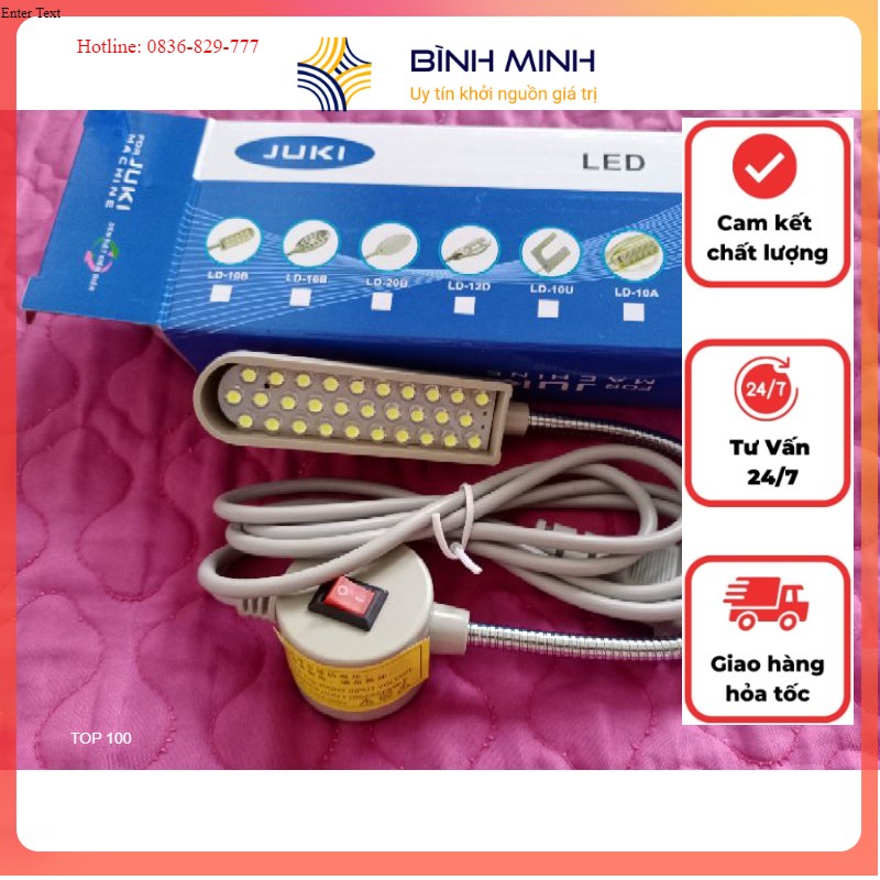 Đèn cần Juki 30 bóng Led sử dụng máy nghành may