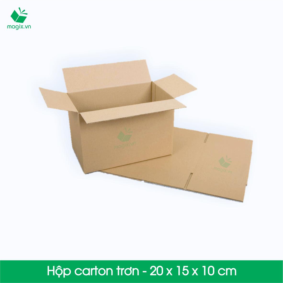 MXK2 - 20x15x10cm - 100 Thùng hộp carton trơn đóng hàng