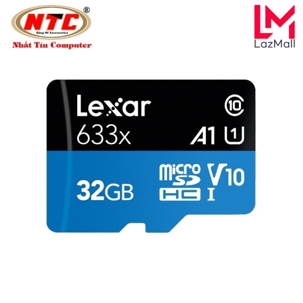Thẻ nhớ MicroSDHC Lexar 32GB 633x A1 V10 U1 95MB/s - Không box (Xanh)