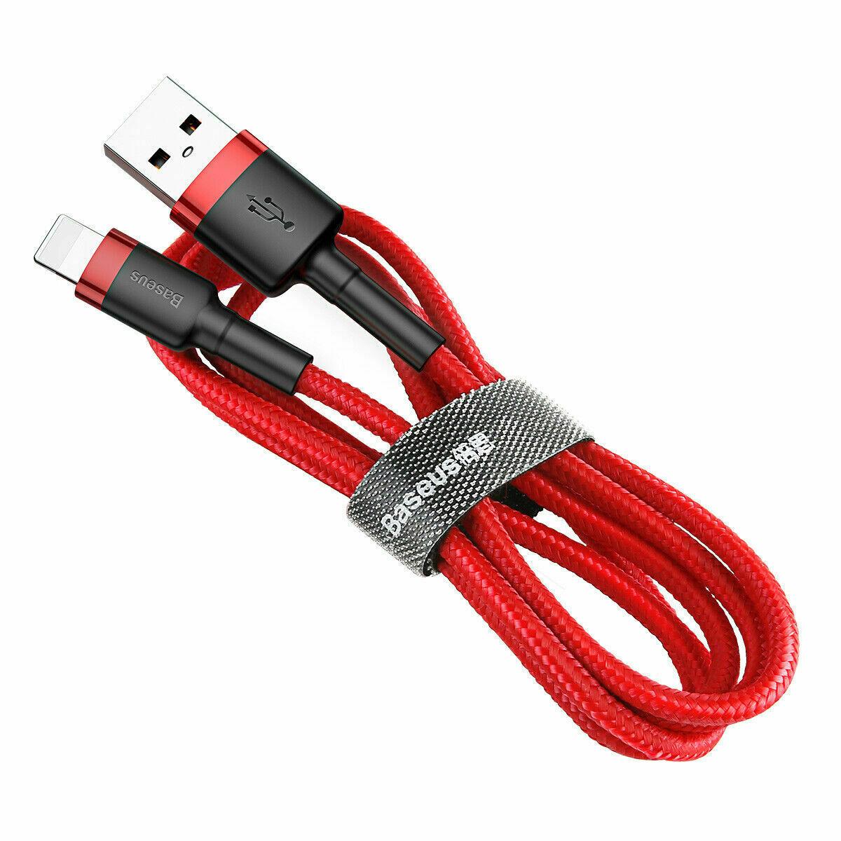Cáp sạc nhanh, truyền dữ liệu tốc độ cao Baseus Cafule Lightning cho iPhone/ iPad  Dài 2M ( 2.4A, Sạc nhanh, Siêu bền)