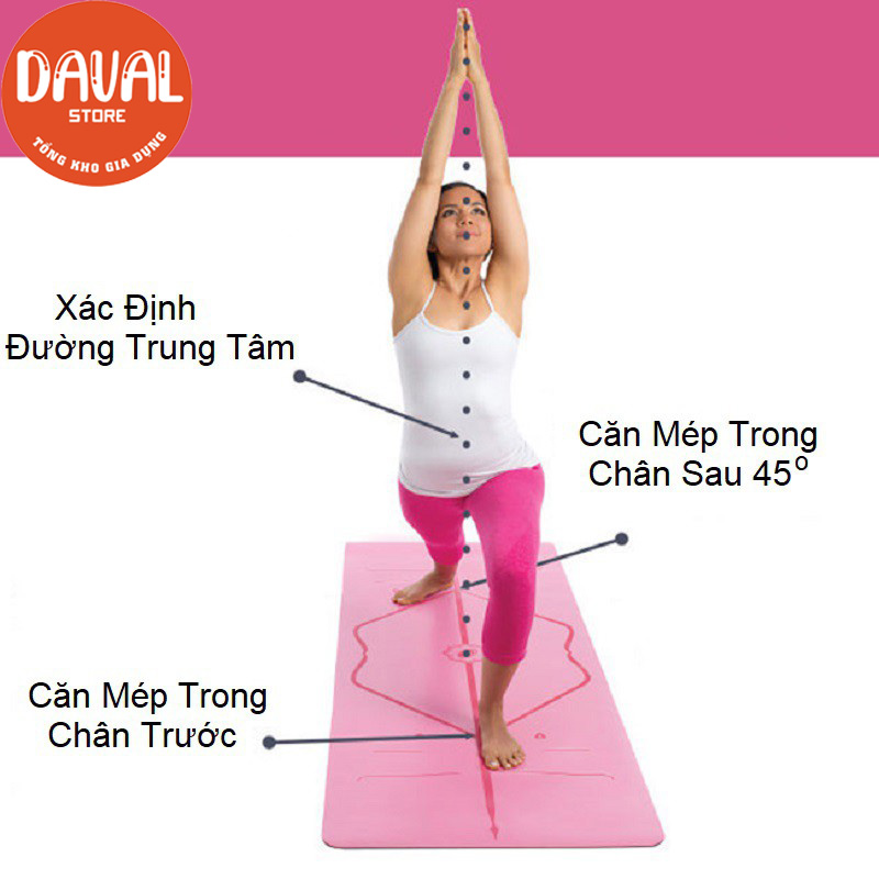 (Tặng túi) Thảm tập yoga, thảm tập yoga định tuyến, thảm yoga, thảm tập yoga TPE 2 lớp 8mm, thảm tập yoga chống trơn trượt, thảm tập yoga cao cấp tặng kèm túi đựng