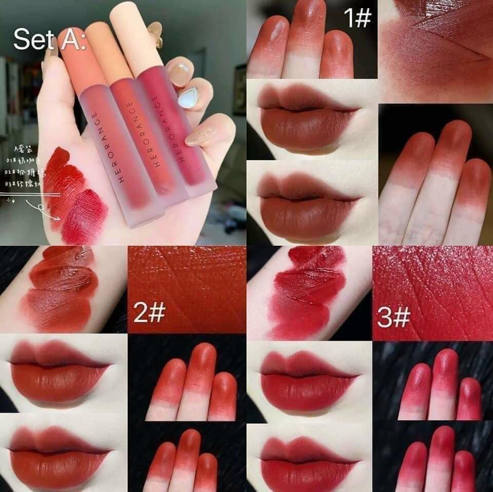 Set 3 cây son Hero Herorange nội địa trung set A