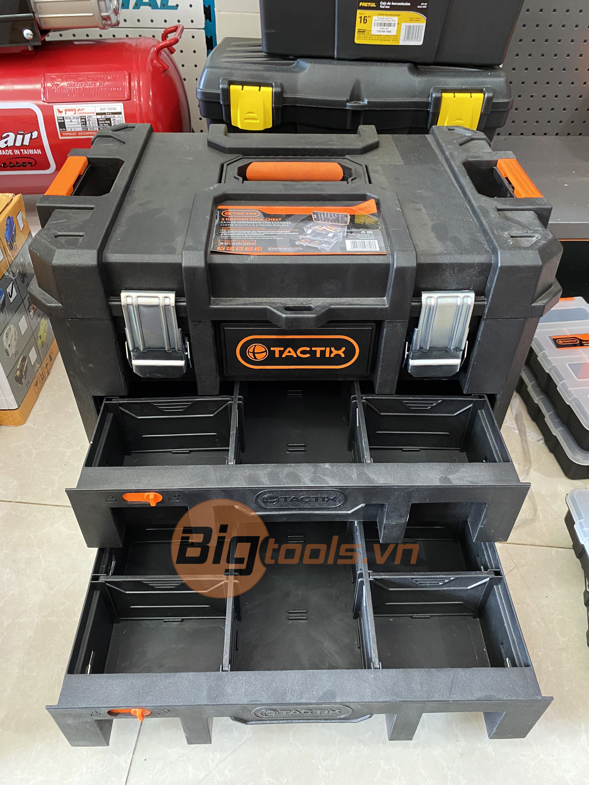 Thùng đựng đồ nghề 3 ngăn Tactix 320362