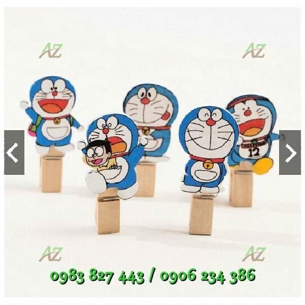 Kẹp gỗ hình thú kèm dây - (Size 3,5cm x 0,7cm) - Bộ 10 chiếc