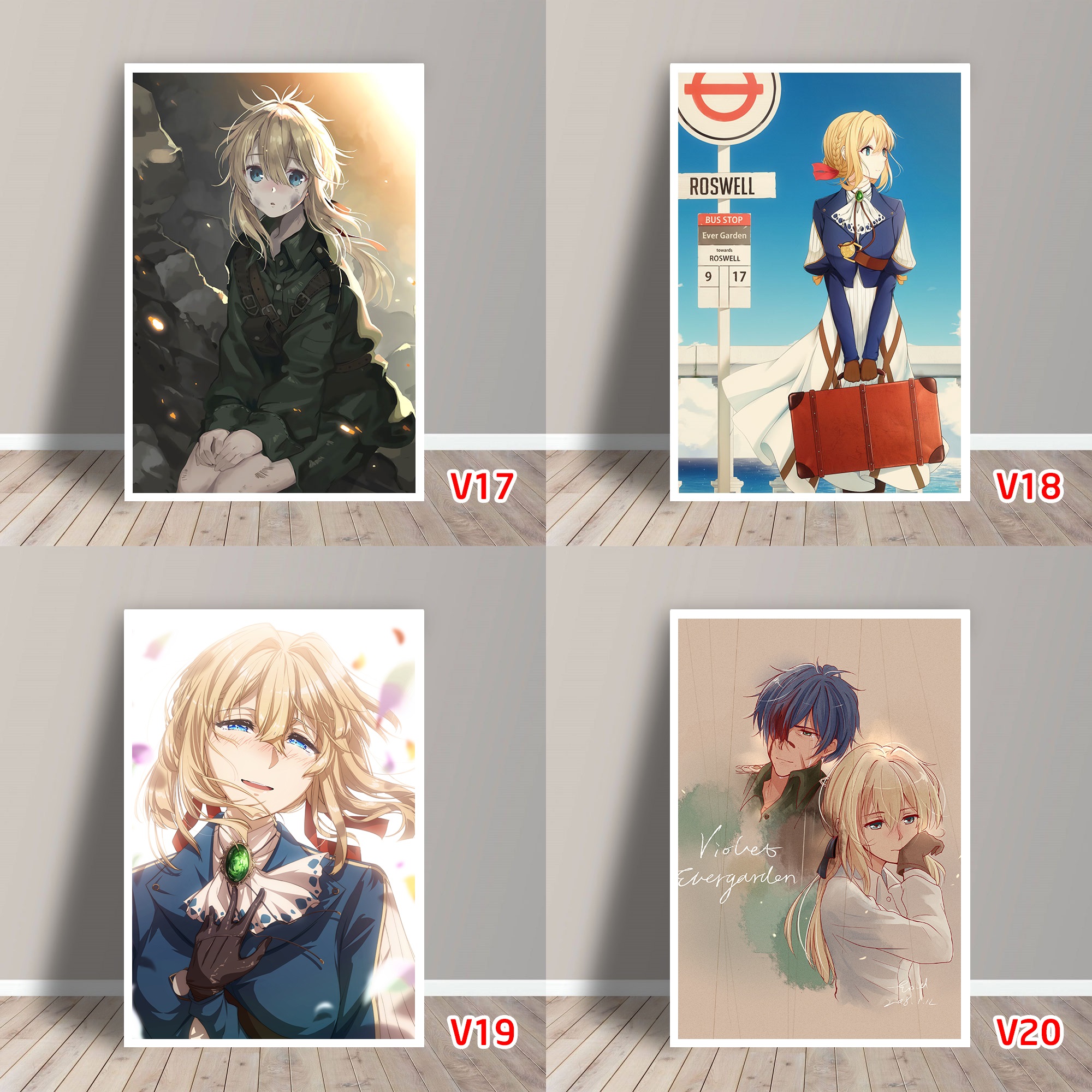 Tấm Postcard Cao Cấp Anime Violet Evergarden (21cm x 15cm)