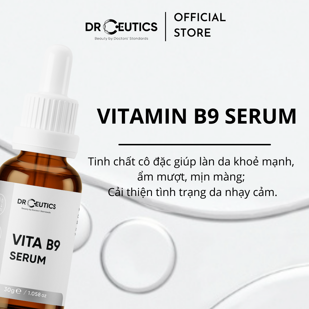 DrCeutics Tinh Chất Vitamin B9 Hỗ Trợ Quá Trình Phục Hồi Và Cấp Ẩm Cho Da
