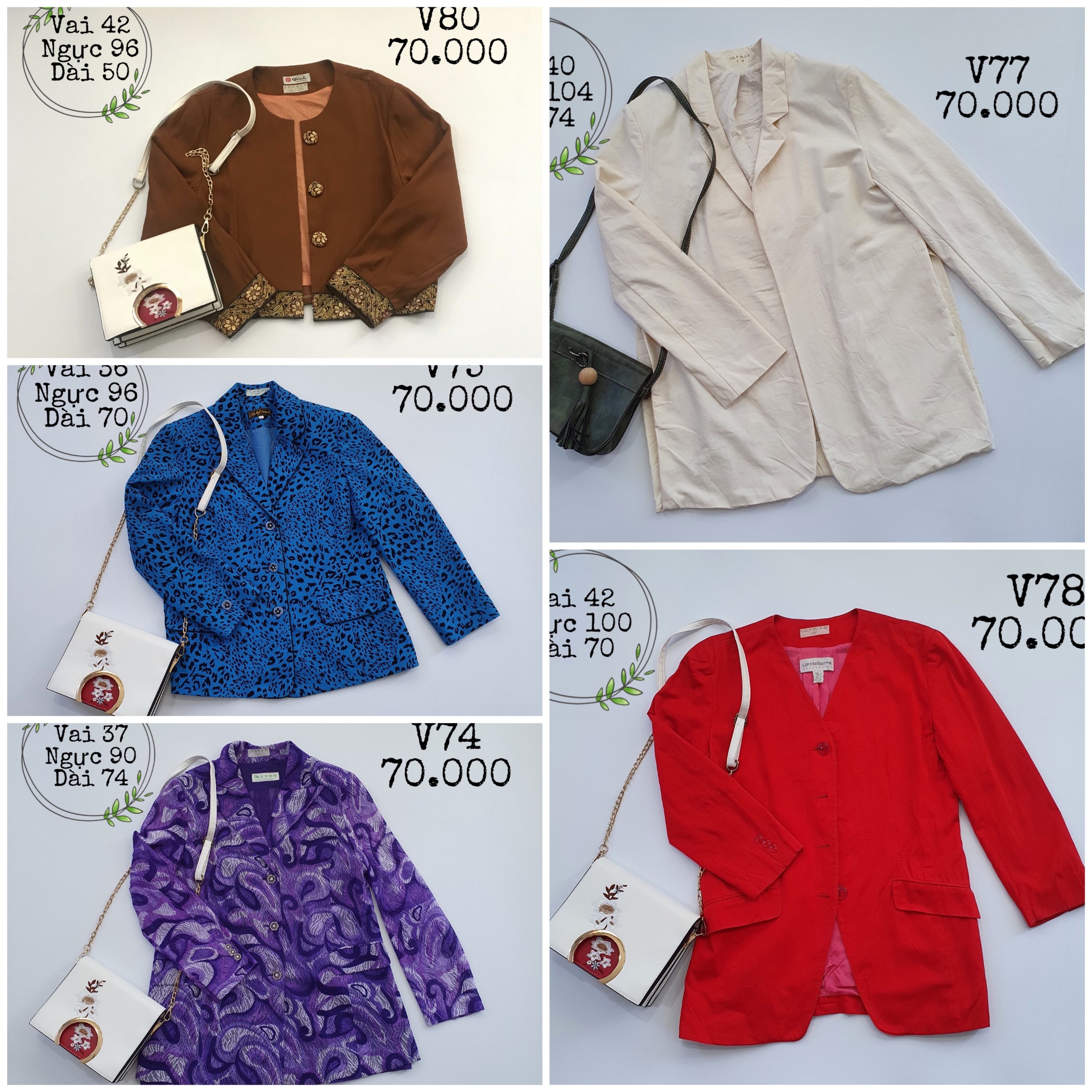 Vest - blazer nữ Hàn - Nhật [2hand] đồng giá 70k