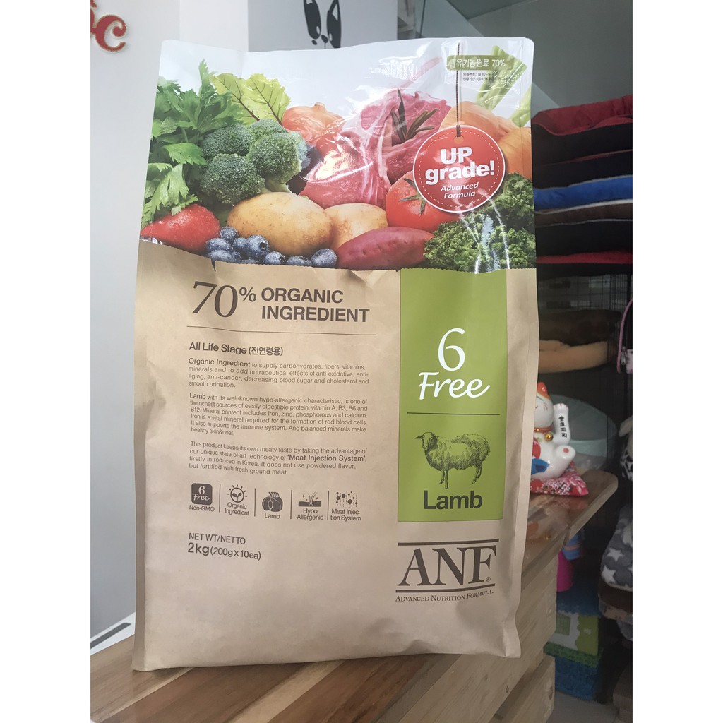 [HCM]THỨC ĂN HẠT CHO CHÓ ANF 6 FREE 2KG CỪU