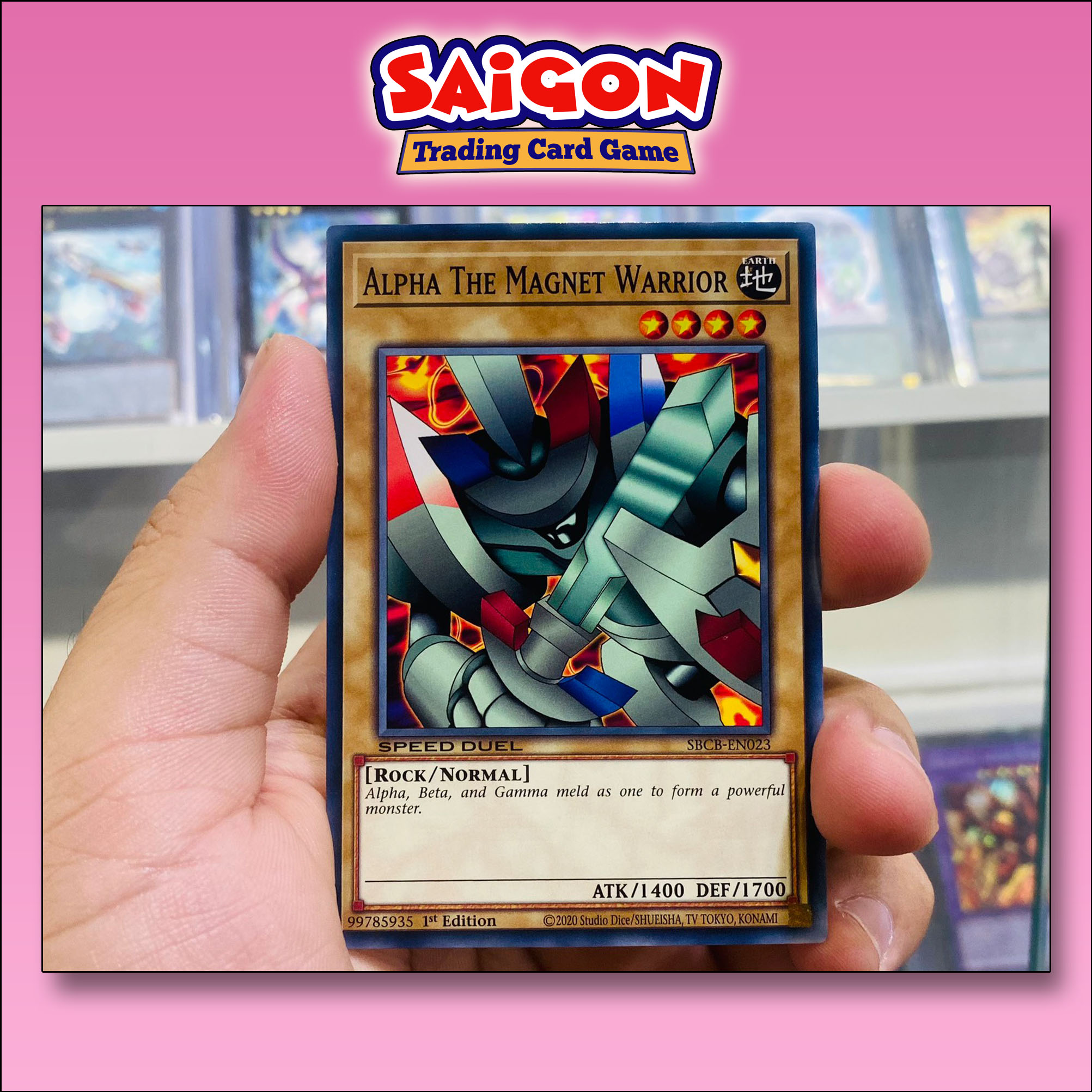 Thẻ bài yugioh mã sbcb-en023 - alpha the magnet warrior - common - 1st edition
