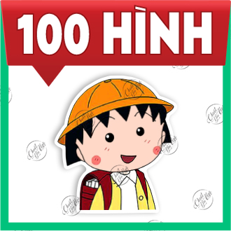 Combo 10/50/100 PCs cute Chibi Maruko-chan waterproof decal mural decor stickers