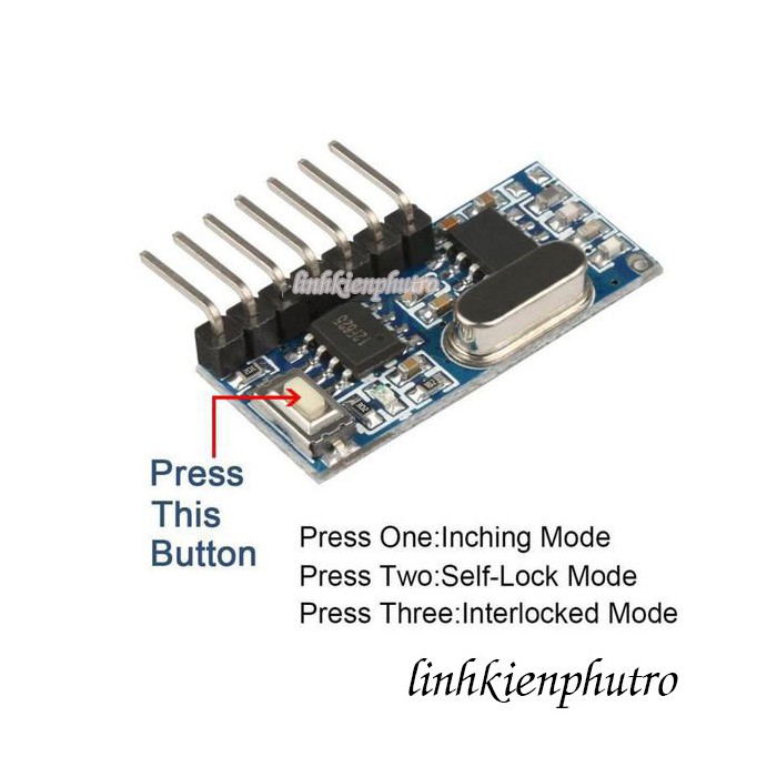 Mạch Thu RF 433MHz Học Lệnh KD7