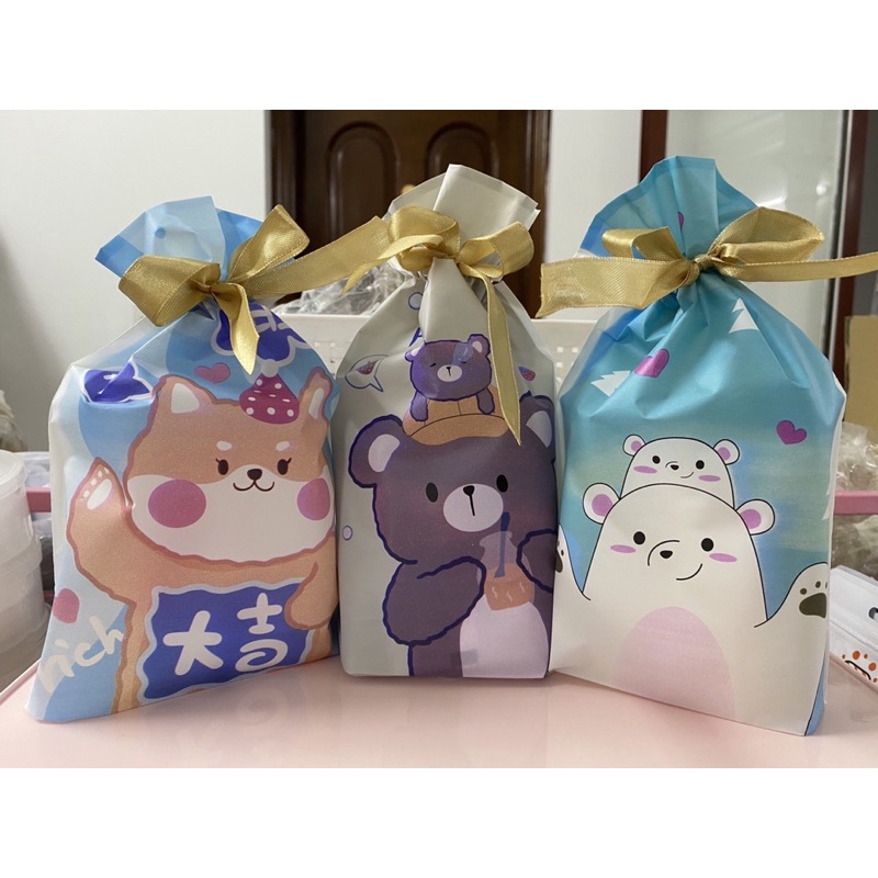 Túi đựng kẹo rút các mẫu (set 50 túi)