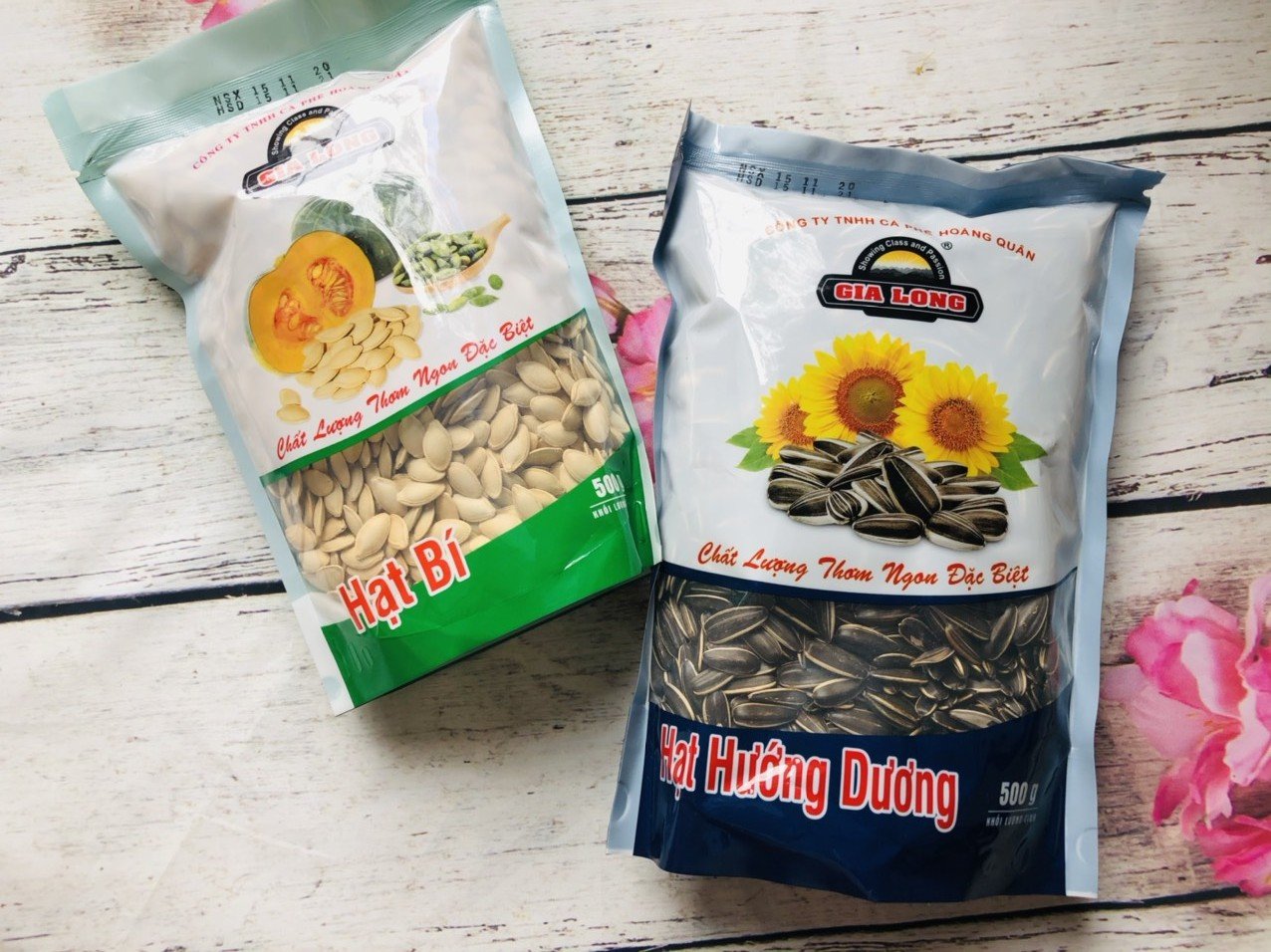 Combo 500G Hạt Bí Và 500G Hạt Hướng Dương